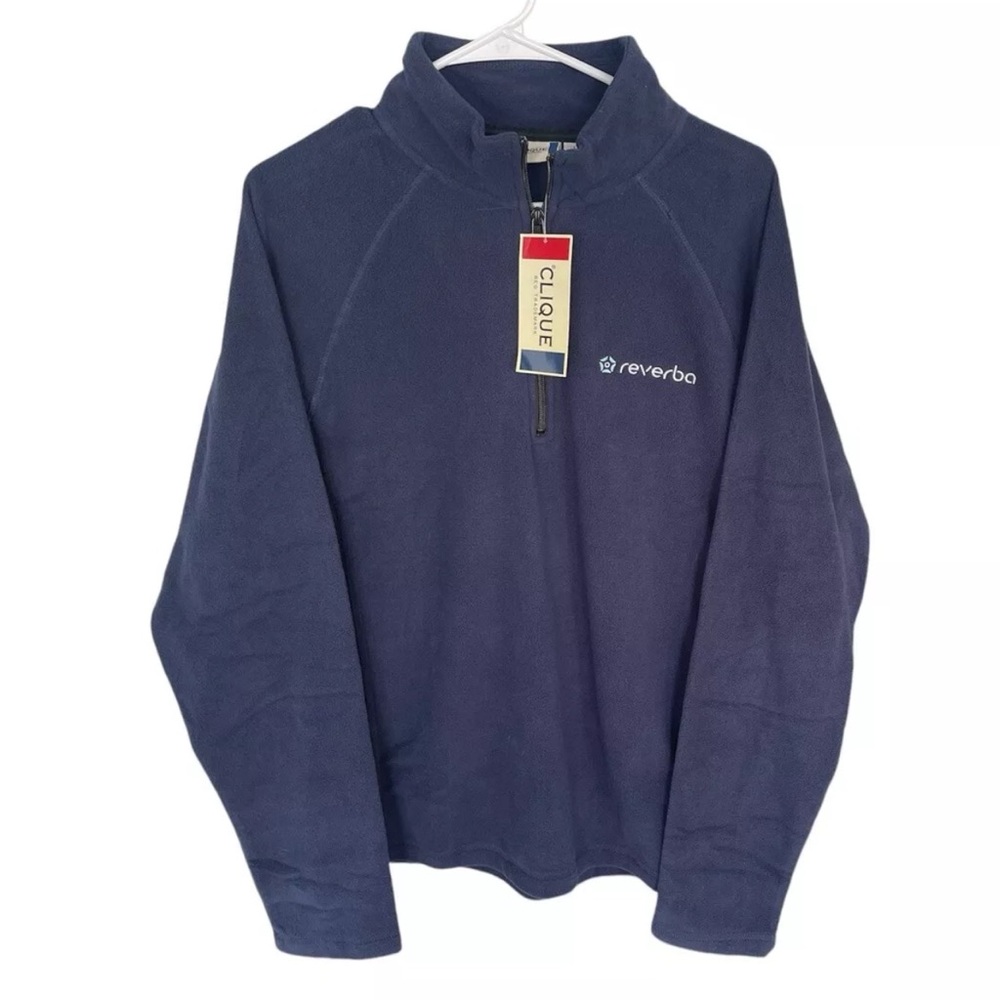 NWT Clique Summit Performance Fleece Sz L Quarter Zip Color Navy.